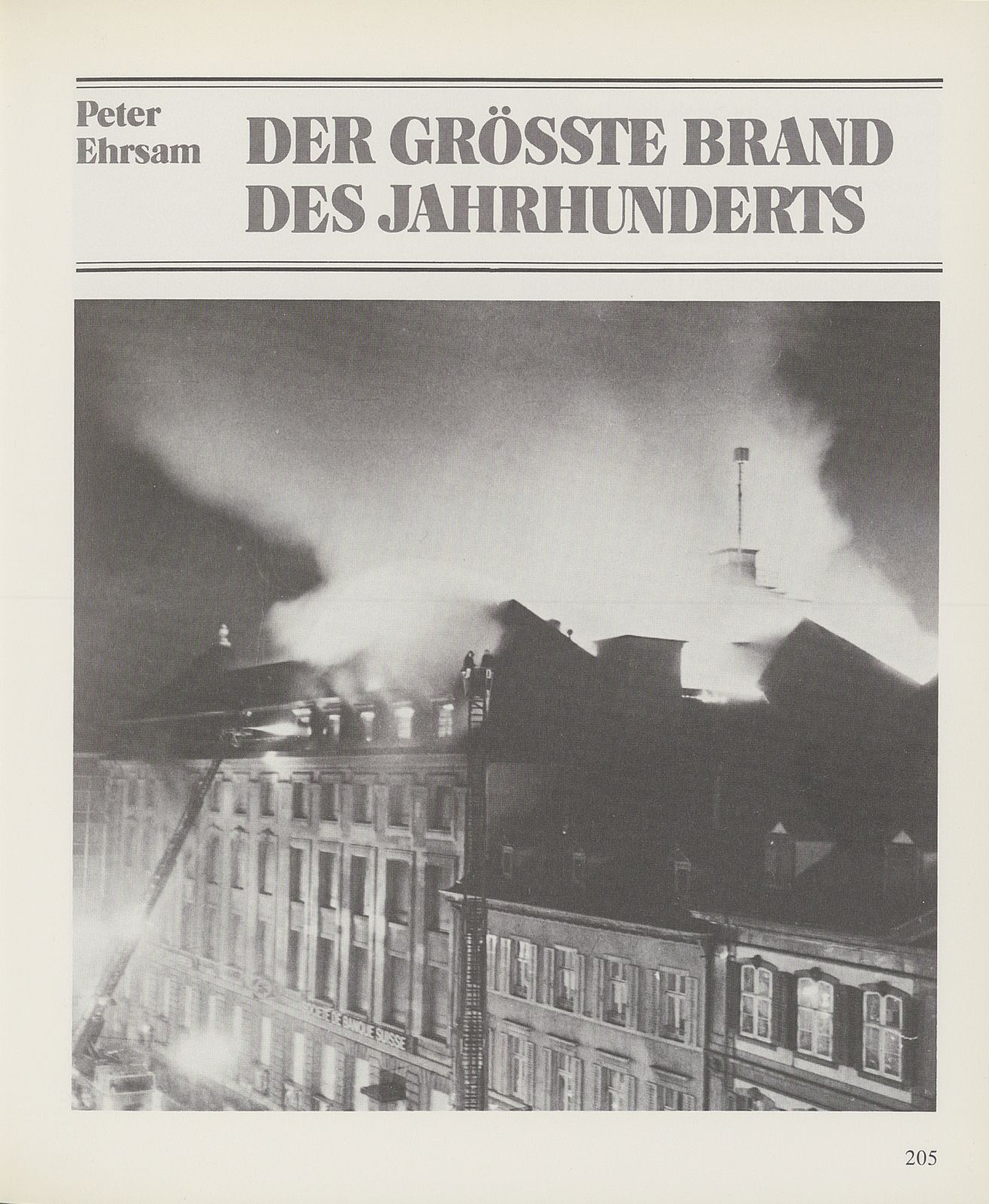 Der grösste Brand des Jahrhunderts – Seite 1