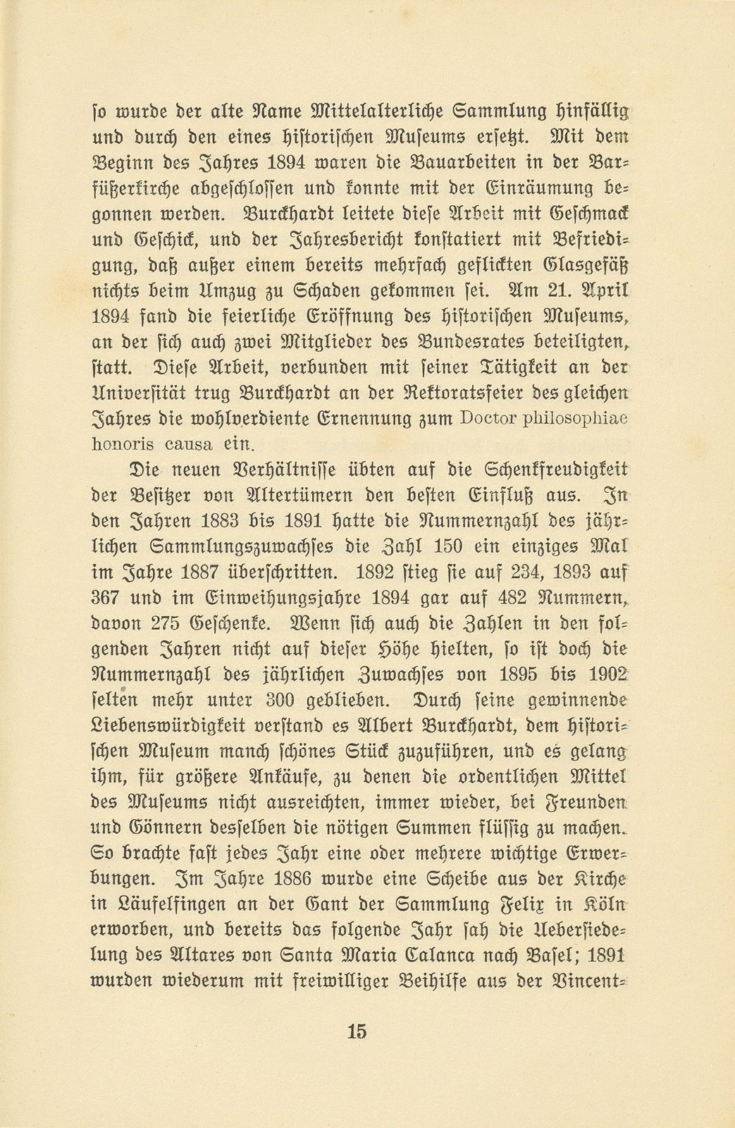 Albert Burckhardt-Finsler 18. November 1854 – 2. August 1911 – Seite 15