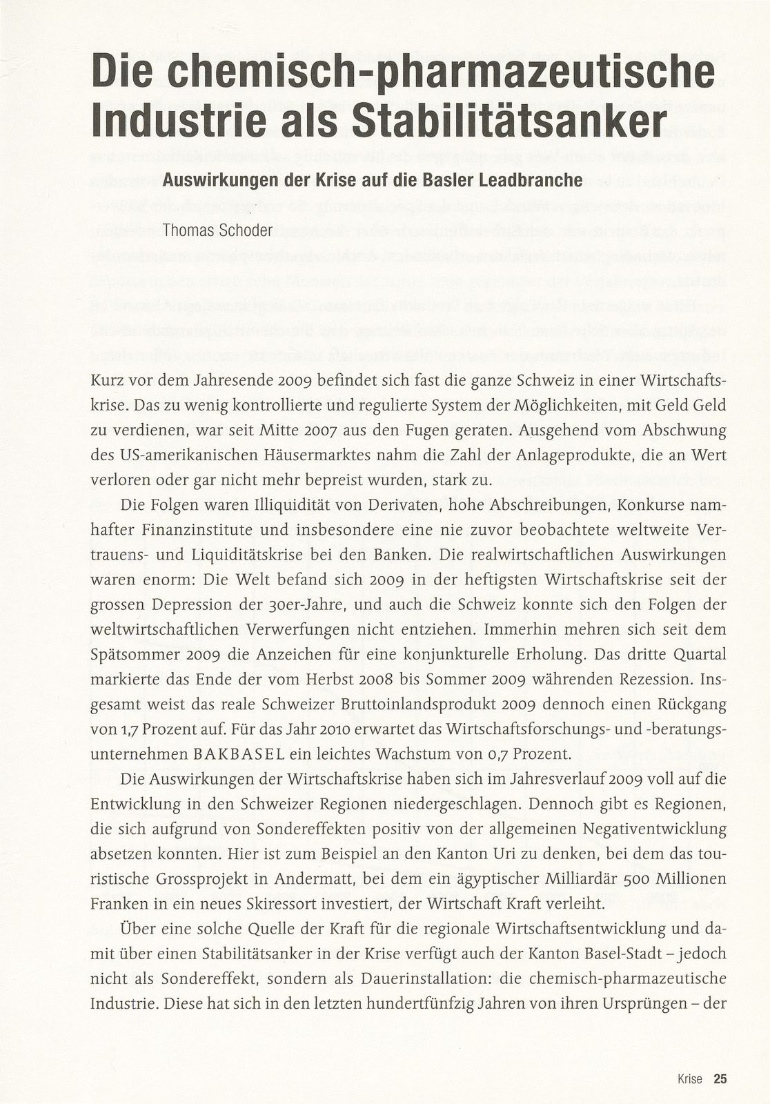 Die chemisch-pharmazeutische Industrie als Stabilitätsanker – Seite 1