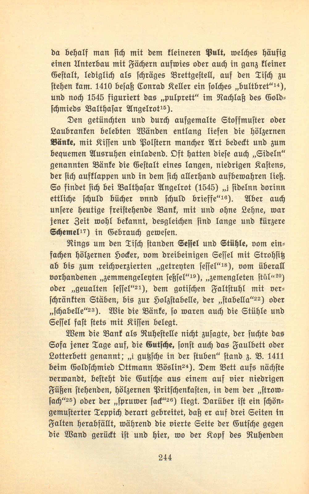 Der Basler Hausrat im Zeitalter der Spätgotik. (An Hand der schriftlichen Überlieferung.) – Seite 4