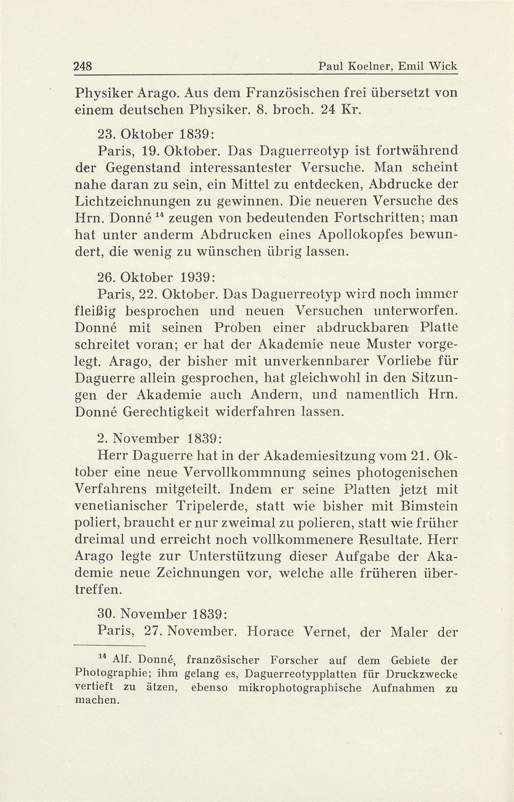 Emil Wick (1816-1894). Mechanikus, Optikus und Pionier der Daguerrotypie in Basel – Seite 20