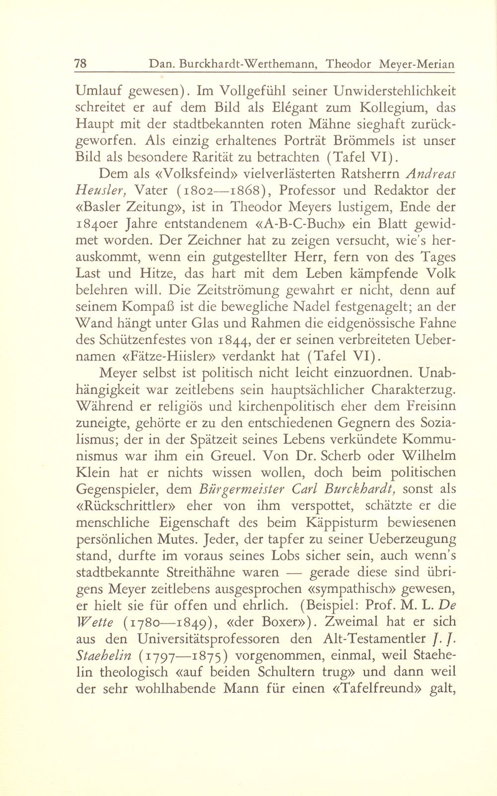 Theodor Meyer-Merian und das Basler Spottbild der Biedermeierzeit – Seite 12