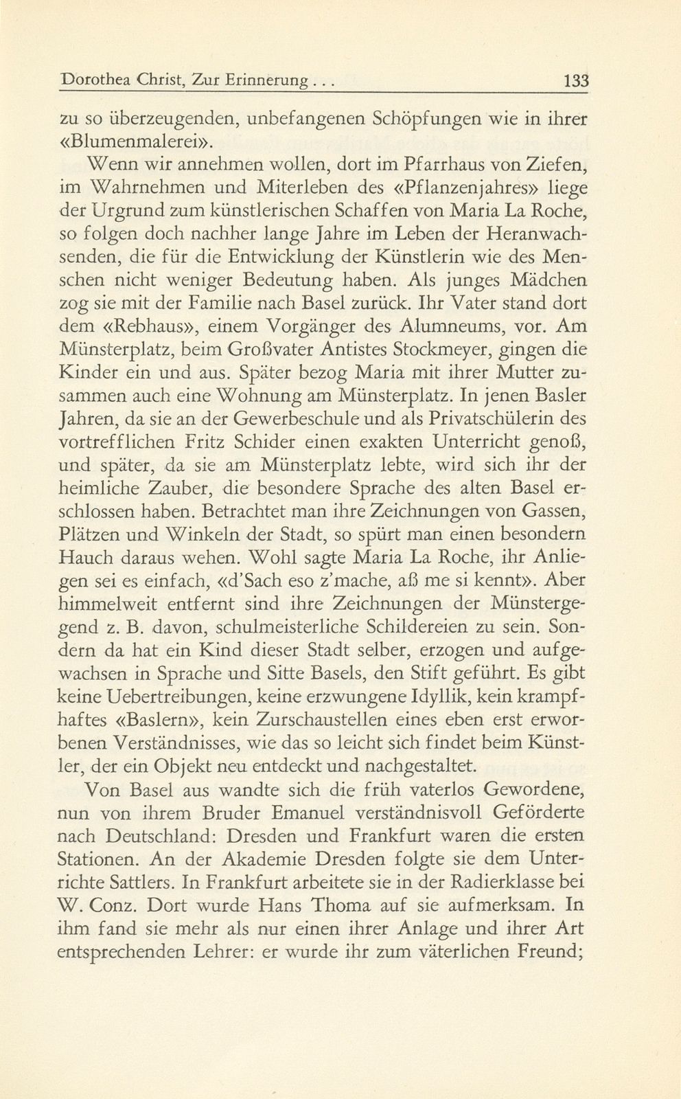 Zur Erinnerung an die Basler Malerin Maria La Roche 1870-1952 – Seite 2