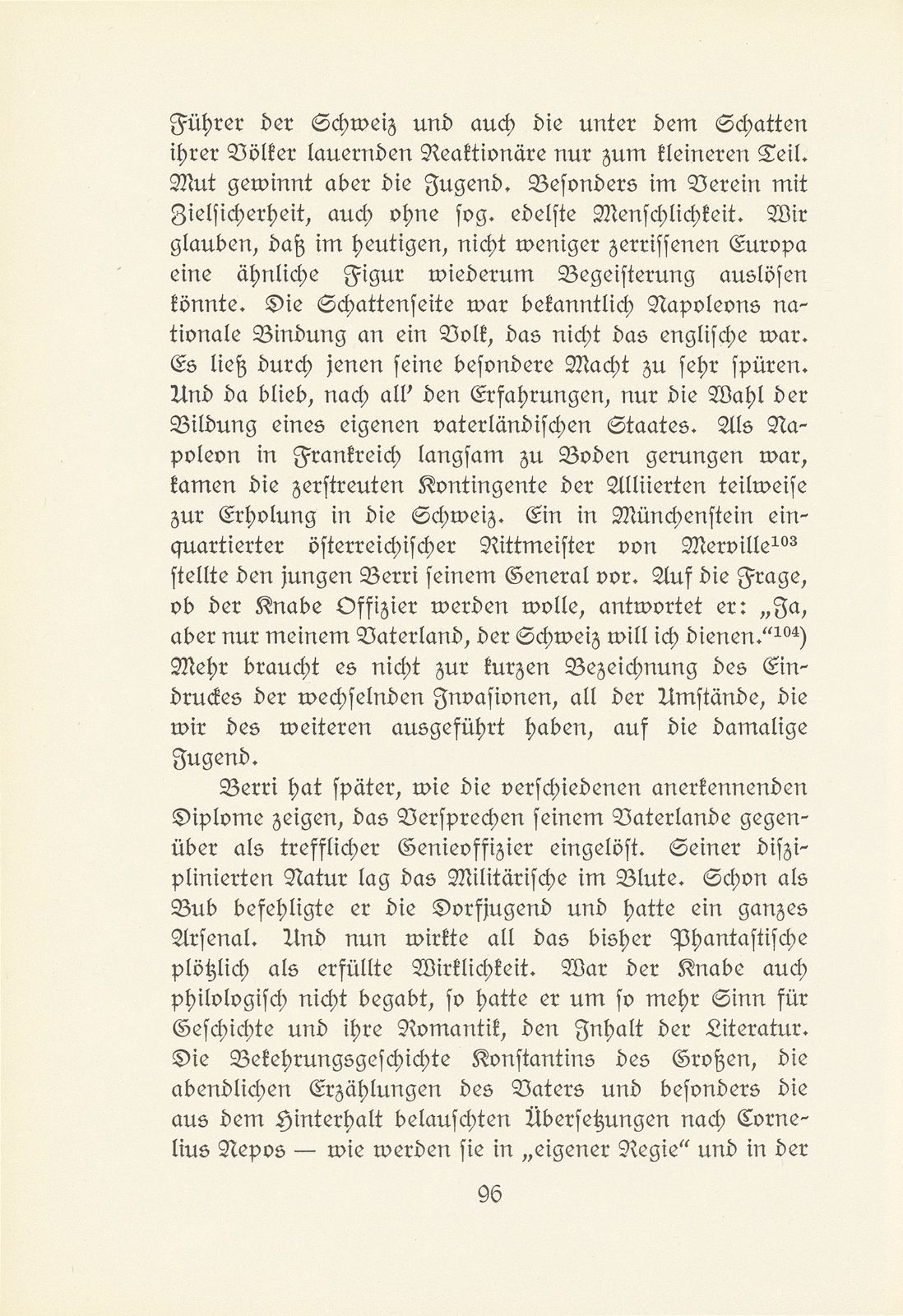 Melchior Berri. (Ein Beitrag zur Kultur des Spätklassizismus in Basel.) – Seite 38