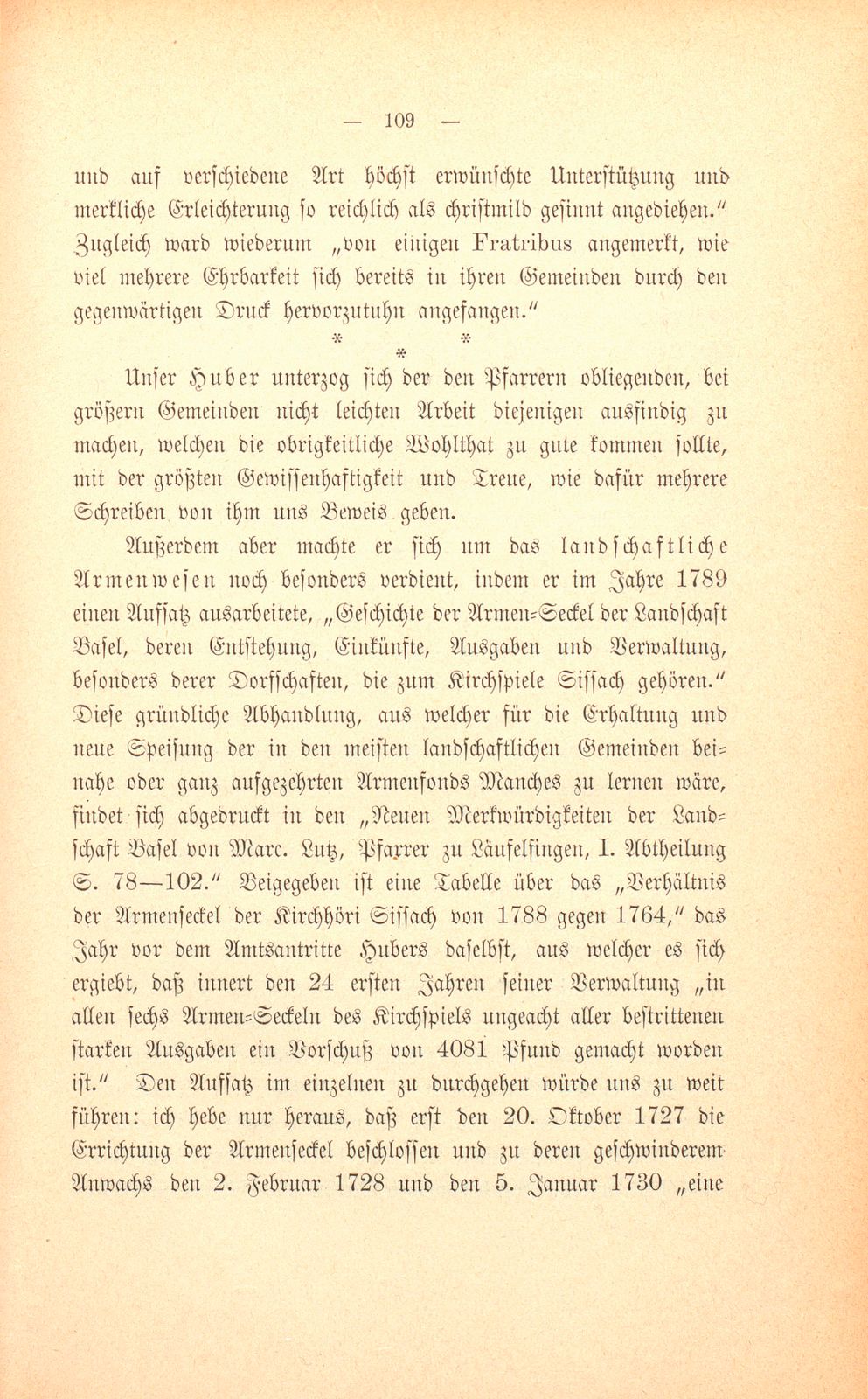 M. Johann Jakob Huber, weil. Pfarrer und Dekan in Sissach und seine Sammlungen zur Geschichte der Stadt und Landschaft Basel – Seite 35