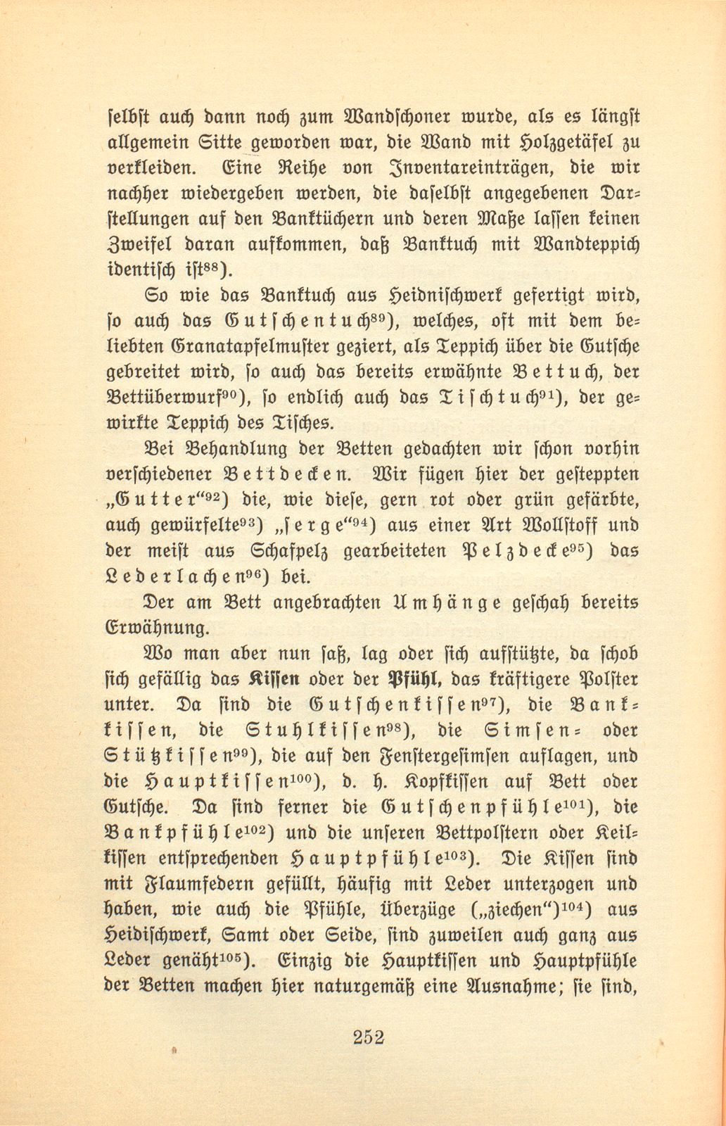 Der Basler Hausrat im Zeitalter der Spätgotik. (An Hand der schriftlichen Überlieferung.) – Seite 12