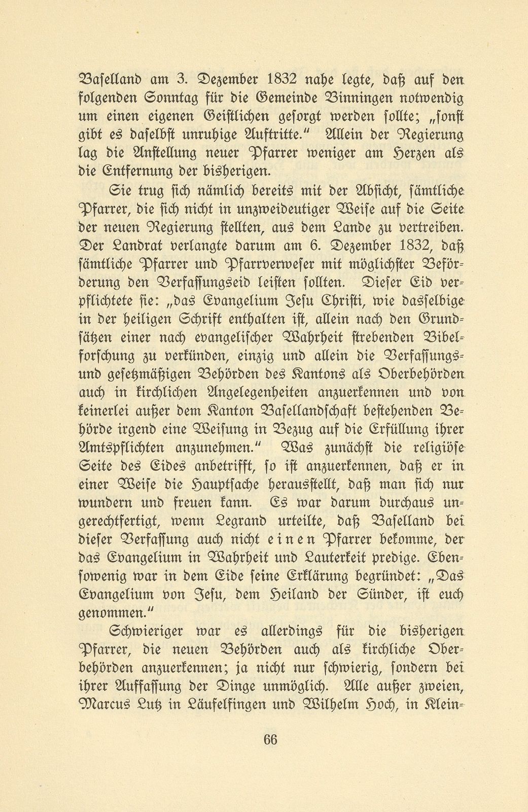 Die Pfarrer im Baselbiet in der Zeit der Trennung von Basel-Stadt – Seite 10