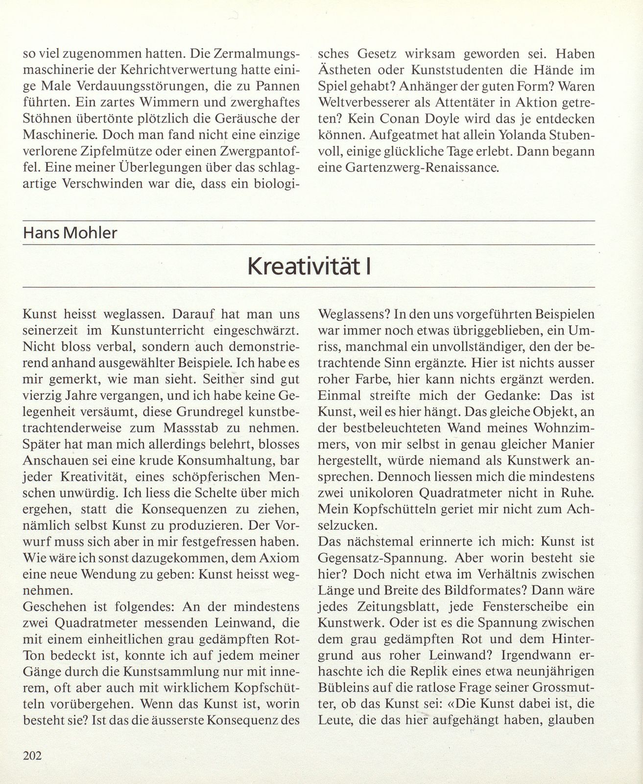 Kreativität I – Seite 1