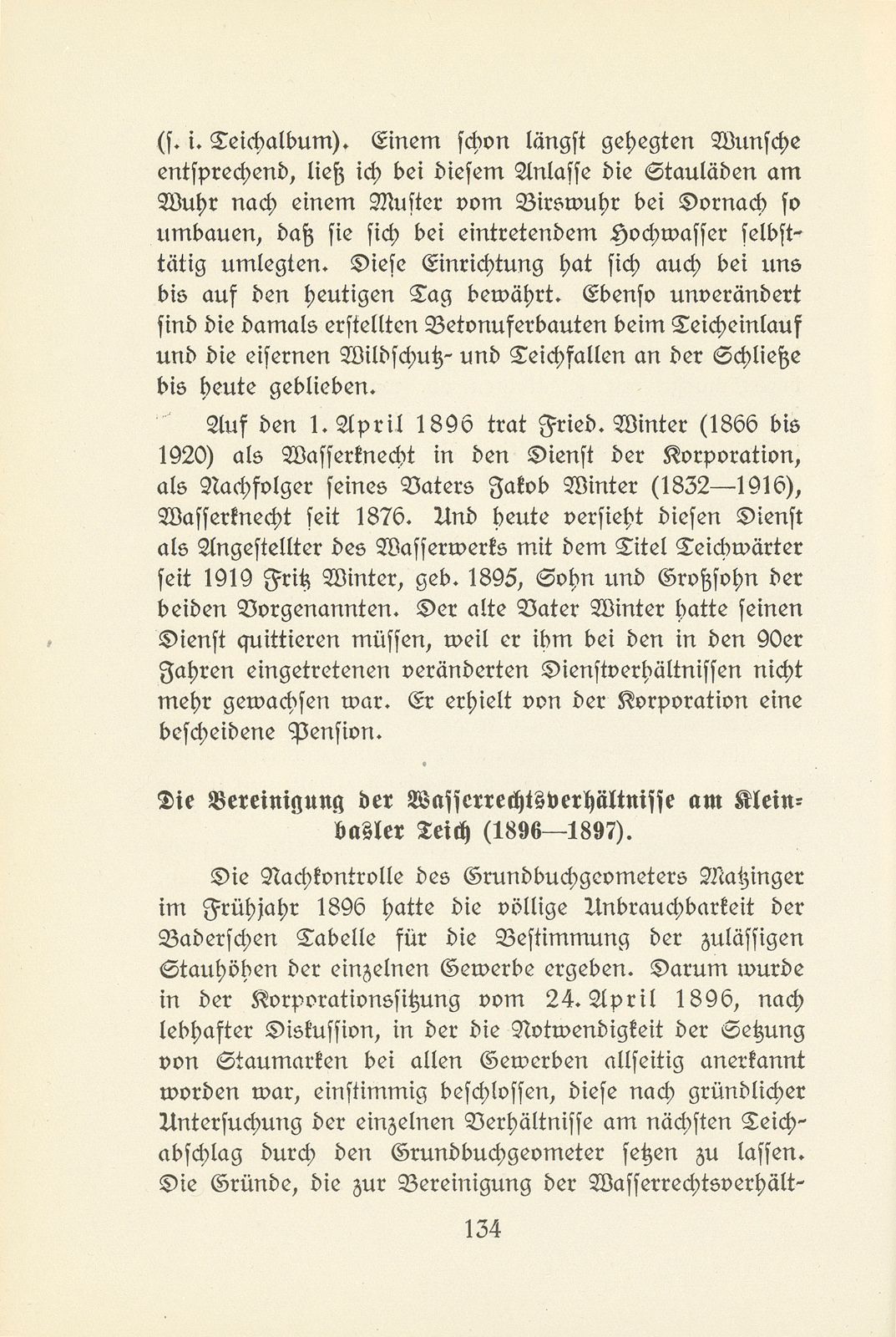 Memoiren des letzten Wassermeisters der Kleinbasler Teichkorporation – Seite 24