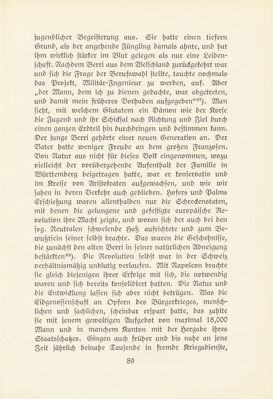 Melchior Berri. (Ein Beitrag zur Kultur des Spätklassizismus in Basel.) – Seite 31