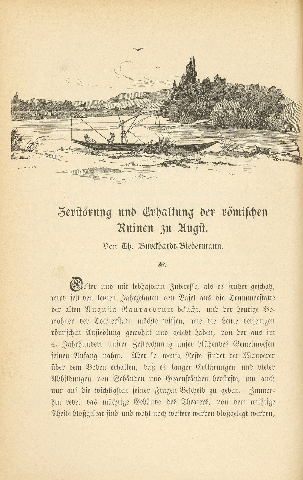 Zerstörung und Erhaltung der römischen Ruinen zu Augst – Seite 1