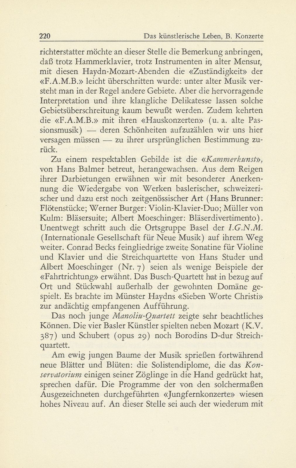 Das künstlerische Leben in Basel vom 1. Oktober 1948 bis 30. September 1949 – Seite 10