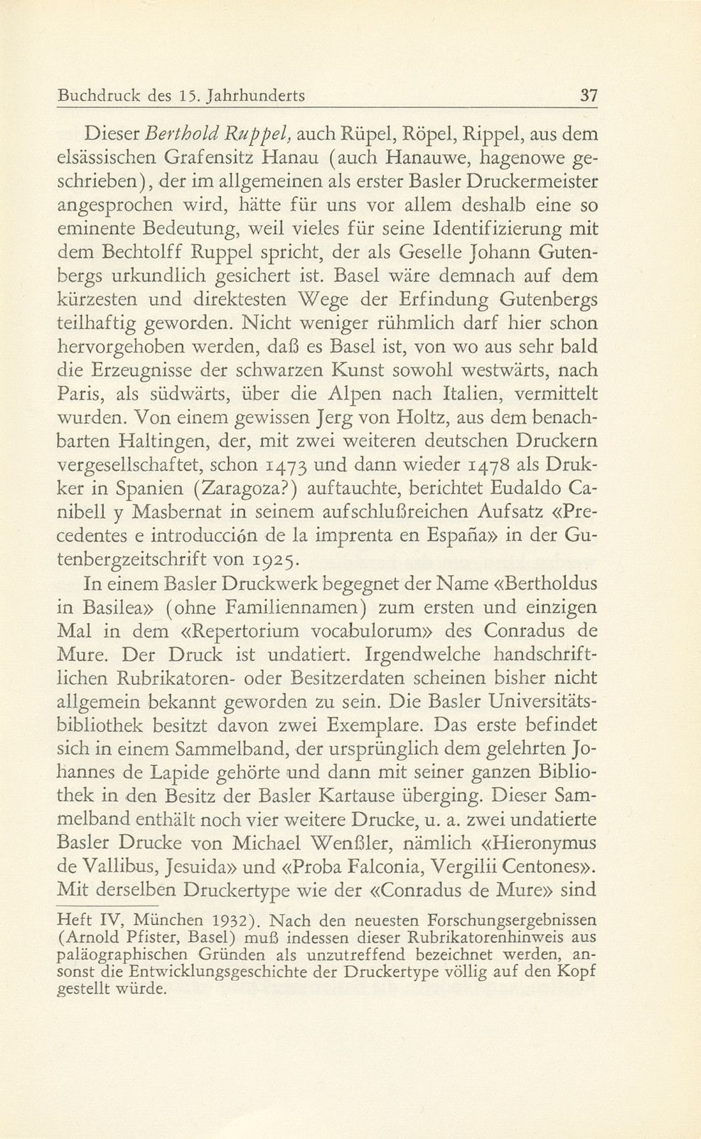 Vom Basler Buchdruck des 15. Jahrhunderts – Seite 8