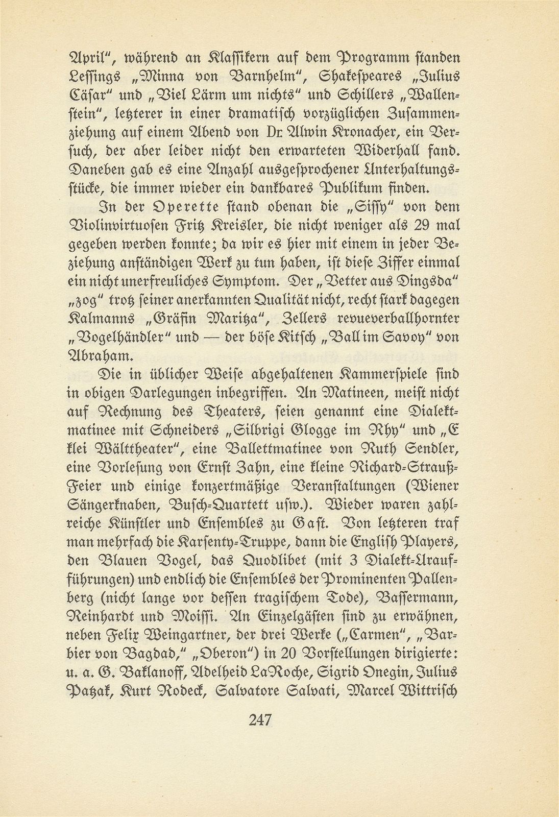 Das künstlerische Leben in Basel vom 1. Oktober 1933 bis 34. September 1925 – Seite 5