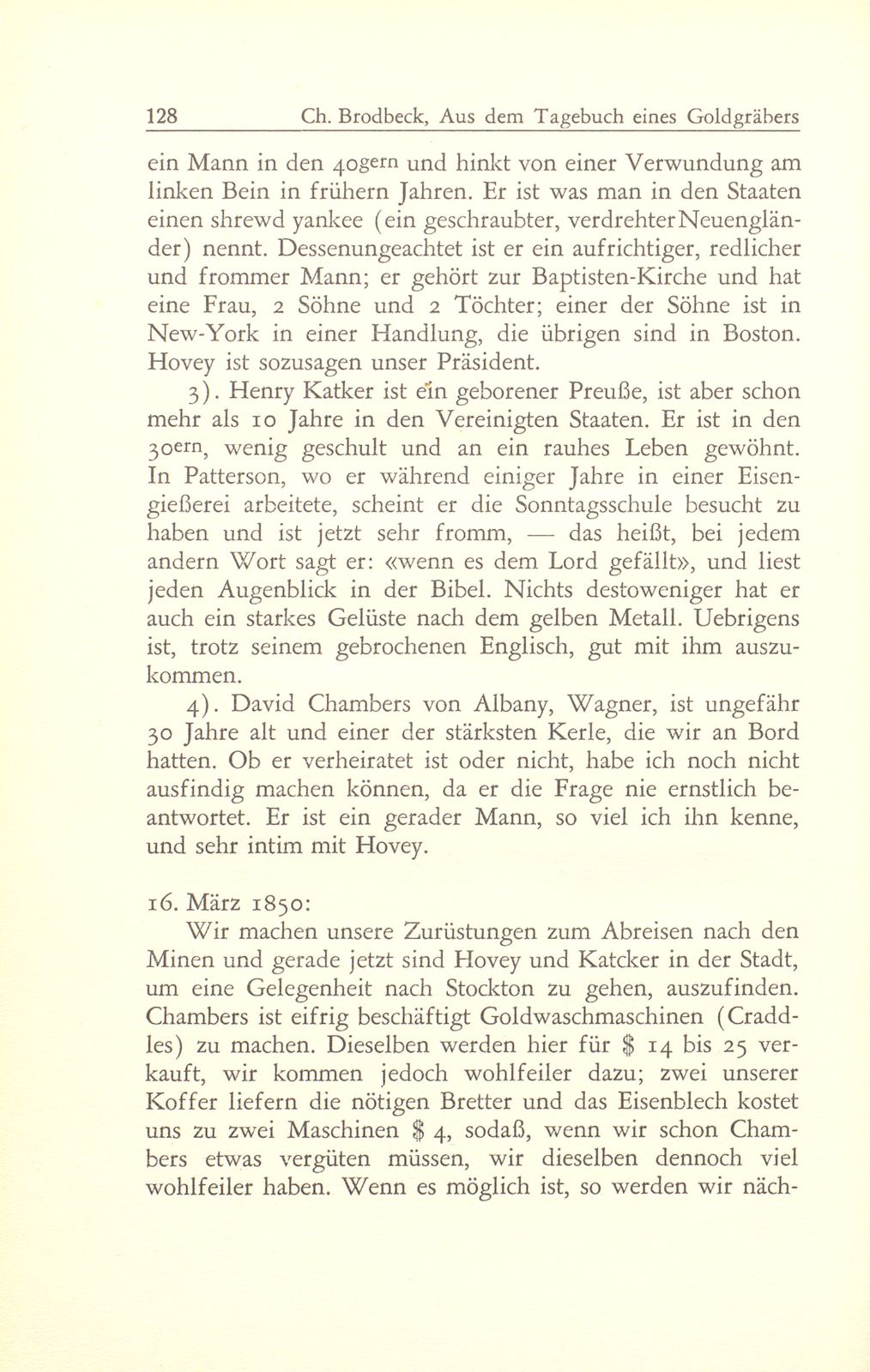 Aus dem Tagebuch eines Goldgräbers in Kalifornien [J. Chr. Brodbeck] – Seite 7