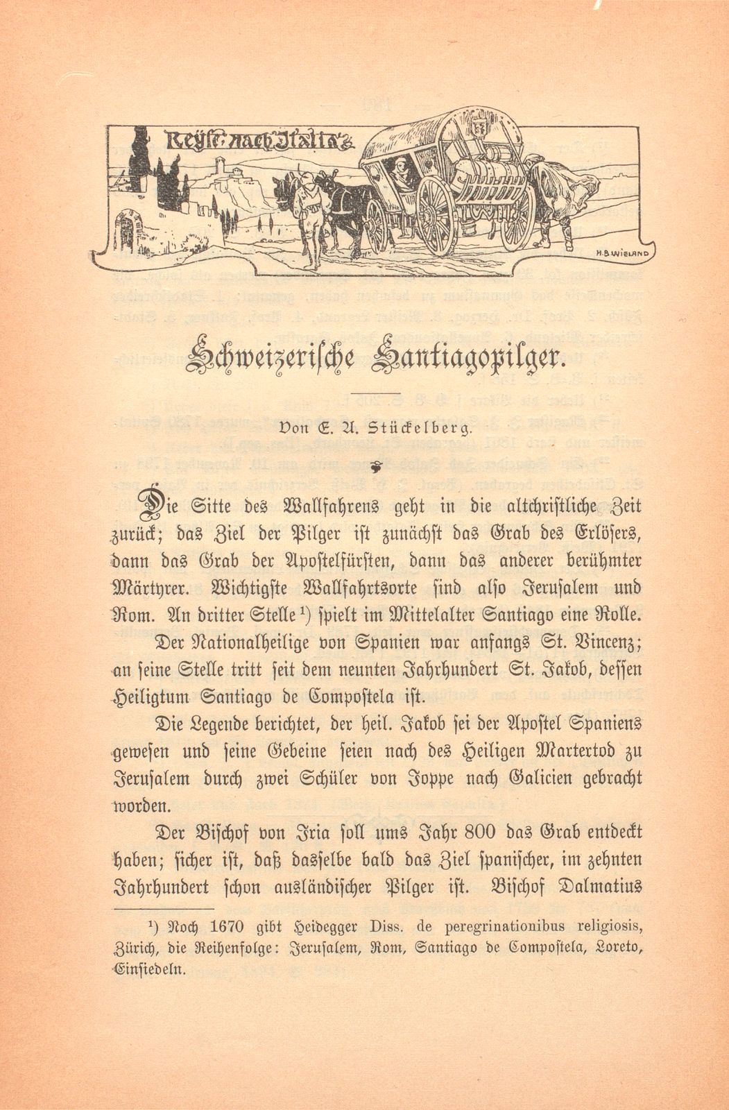 Schweizerische Santiagopilger – Seite 1