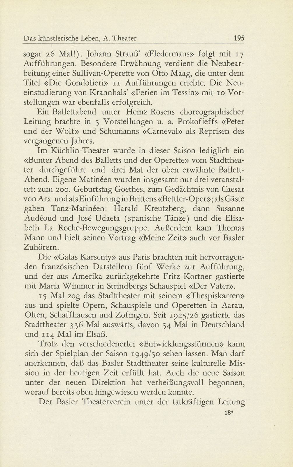 Das künstlerische Leben in Basel vom 1. Oktober 1949 bis 30. September 1950 – Seite 6