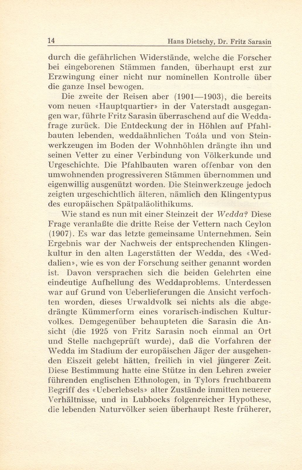 Dr. phil. Dr. h.c. Fritz Sarasin 3. Dezember 1859 bis 23. März 1942 – Seite 8