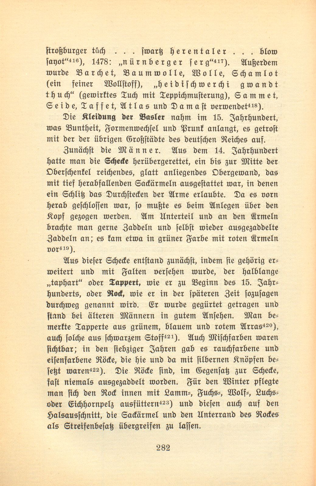 Der Basler Hausrat im Zeitalter der Spätgotik. (An Hand der schriftlichen Überlieferung.) – Seite 42