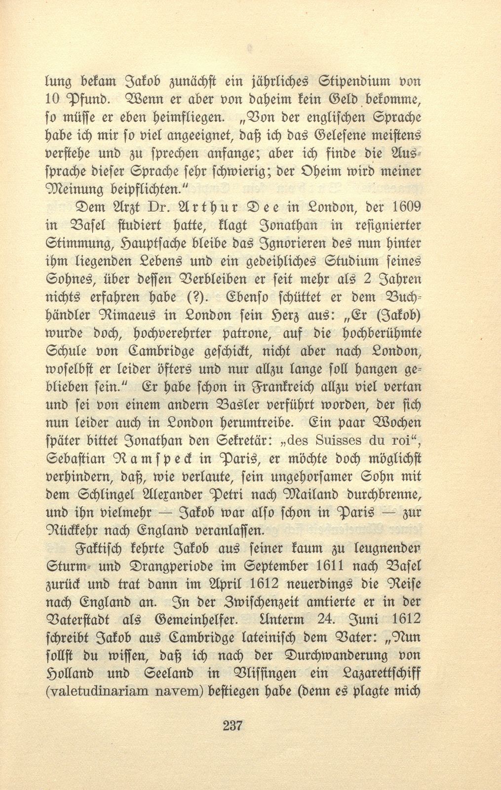 Aus den Wanderjahren eines Basler Studenten des 17. Jahrhunderts [Wolfgang Meyer] – Seite 29