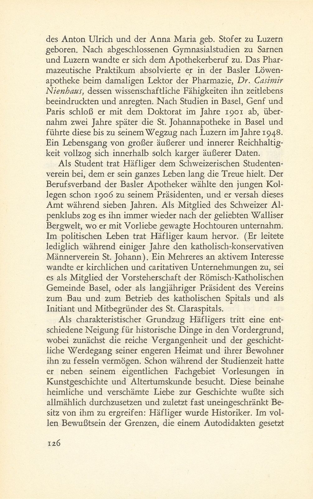 Josef Anton Häfliger, der Begründer der pharmazeutischen Altertumskunde (1873-1954) – Seite 2