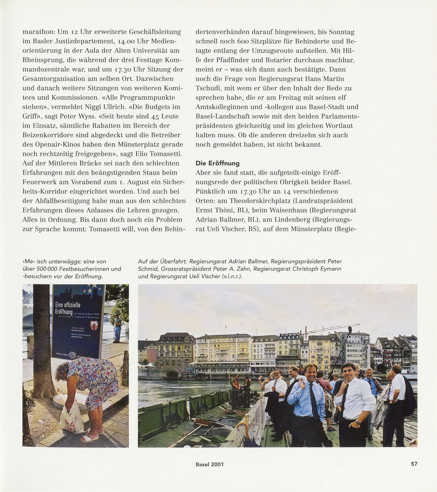 ‹s'Fescht vo Basel› – 17. bis 19. August 2001 – Seite 5