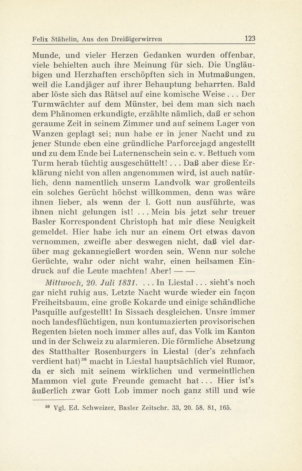 Erlebnisse und Bekenntnisse aus der Zeit der Dreissigerwirren [Gebrüder Stähelin] – Seite 21