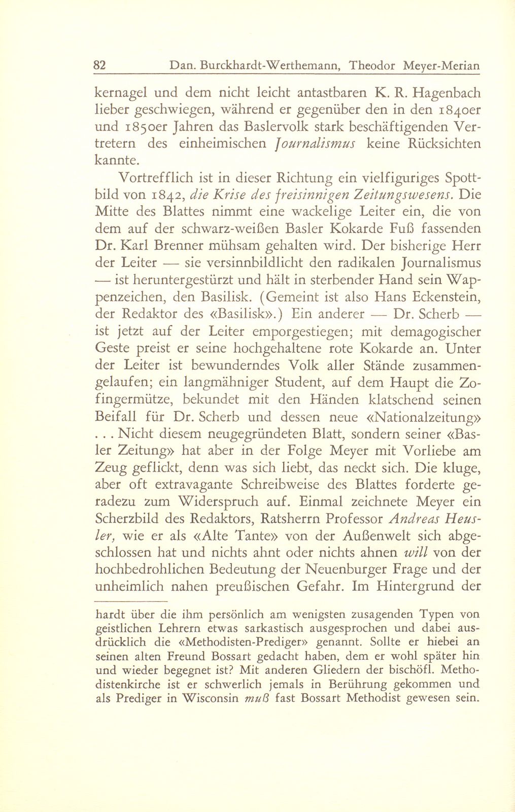 Theodor Meyer-Merian und das Basler Spottbild der Biedermeierzeit – Seite 18