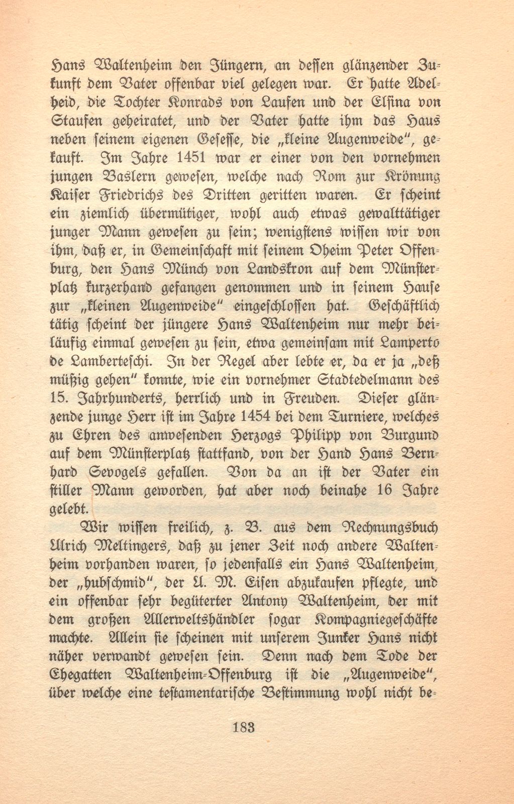 Aus der Geschichte eines alten Basler Hauses [Haus zur ‹Augenweide›] – Seite 10