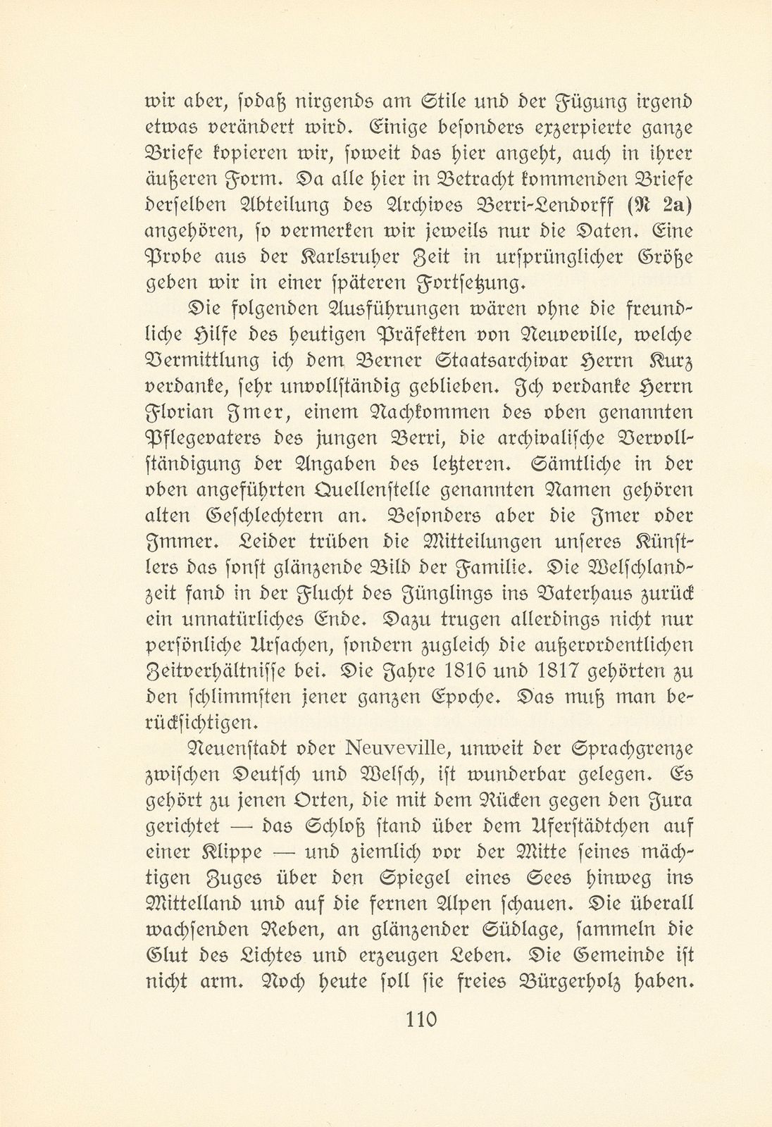 Melchior Berri. (Ein Beitrag zur Kultur des Spätklassizismus in Basel.) – Seite 52