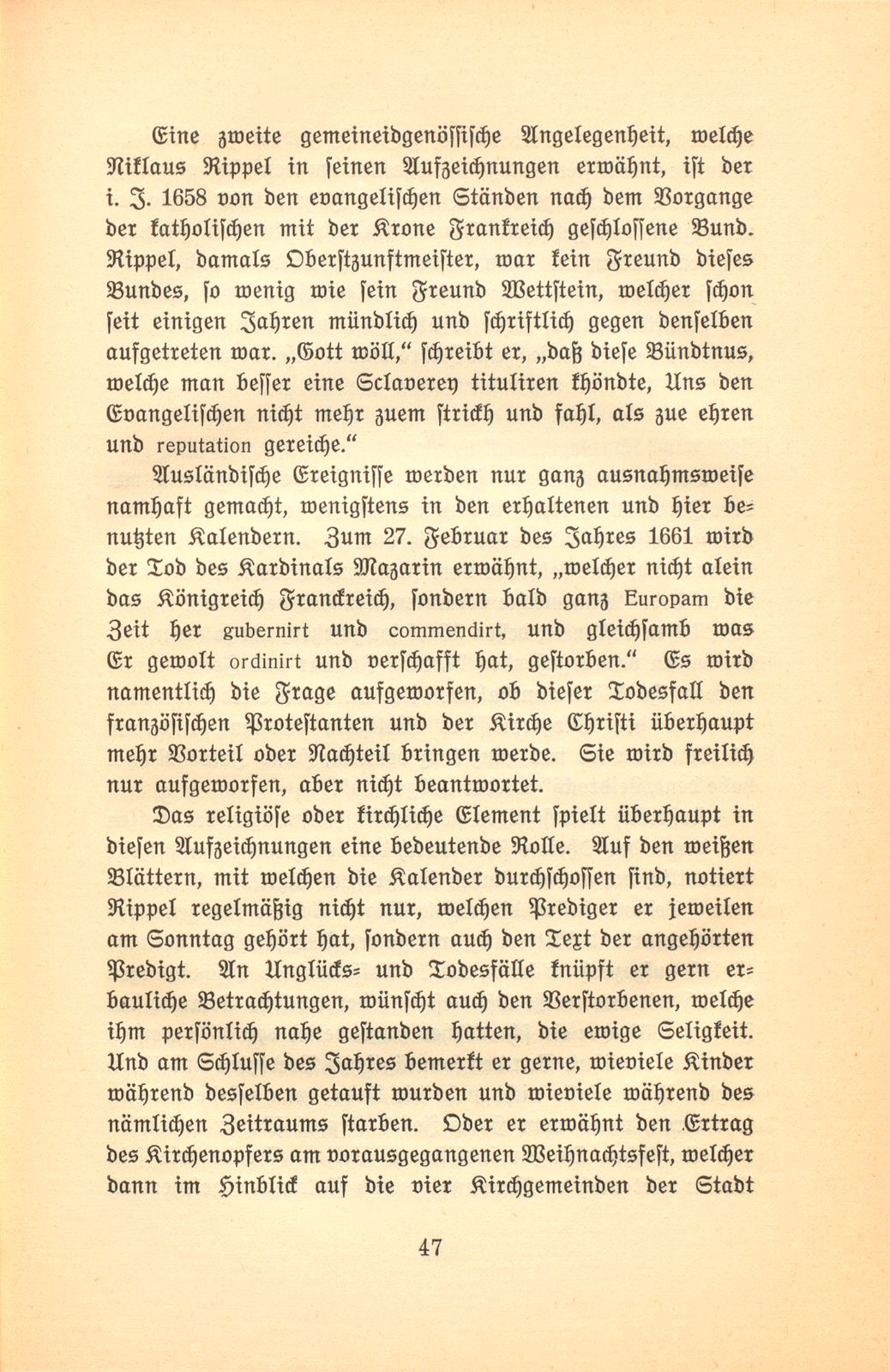 Basler Aufzeichnungen des siebenzehnten Jahrhunderts [Hans Jakob Rippel] – Seite 13