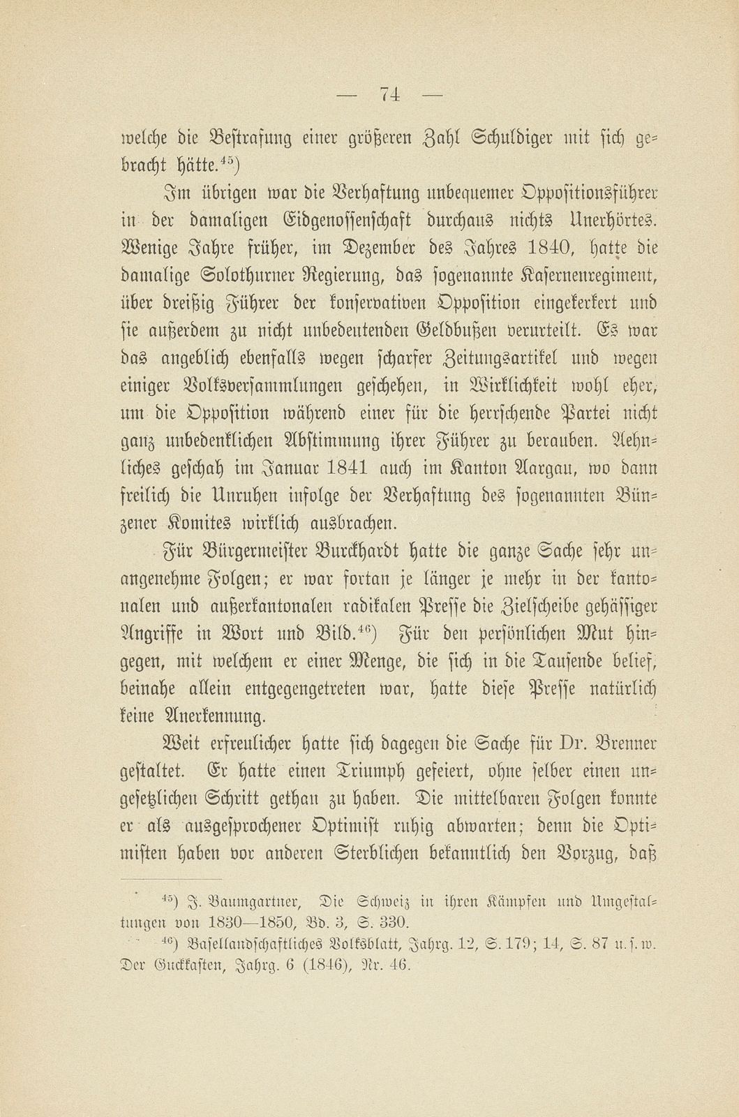 Basel zur Zeit der Freischarenzüge und des Sonderbunds – Seite 30