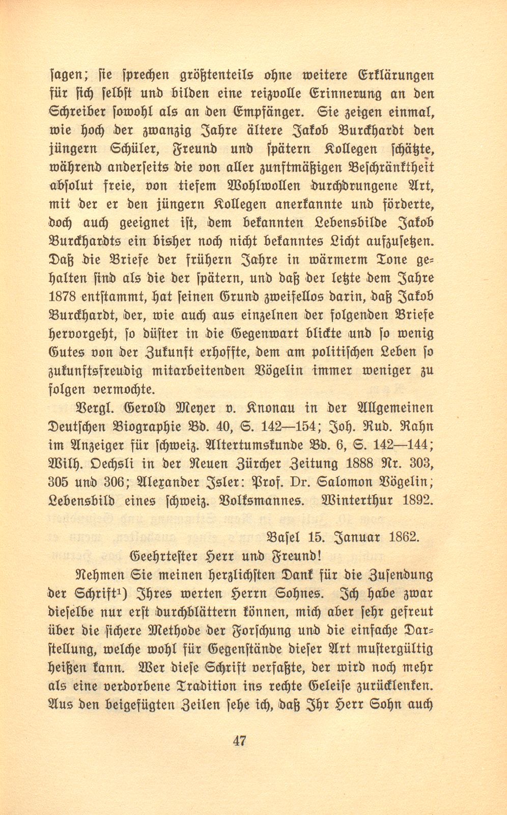 Briefe Jakob Burckhardts an Salomon Vögelin – Seite 5