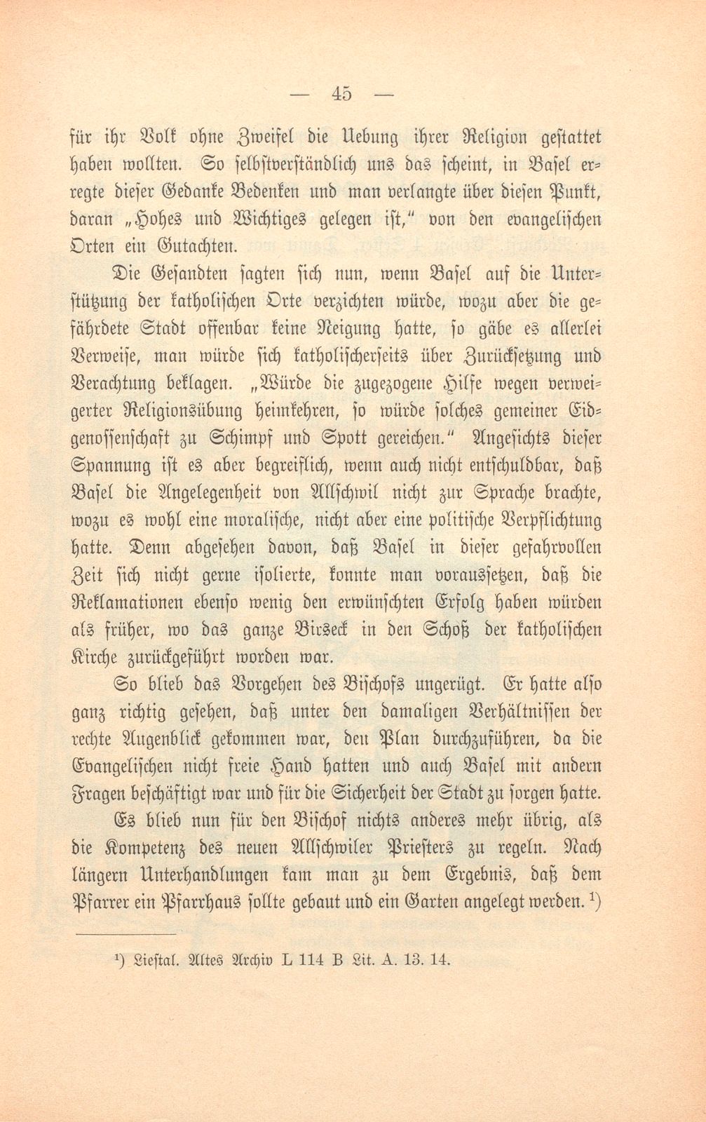 Der Abschluss der Gegenreformation im Birseck – Seite 20