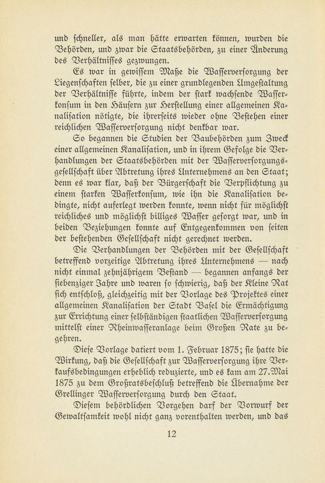 Die Anfänge der öffentlichen Betriebe der Stadt Basel – Seite 12