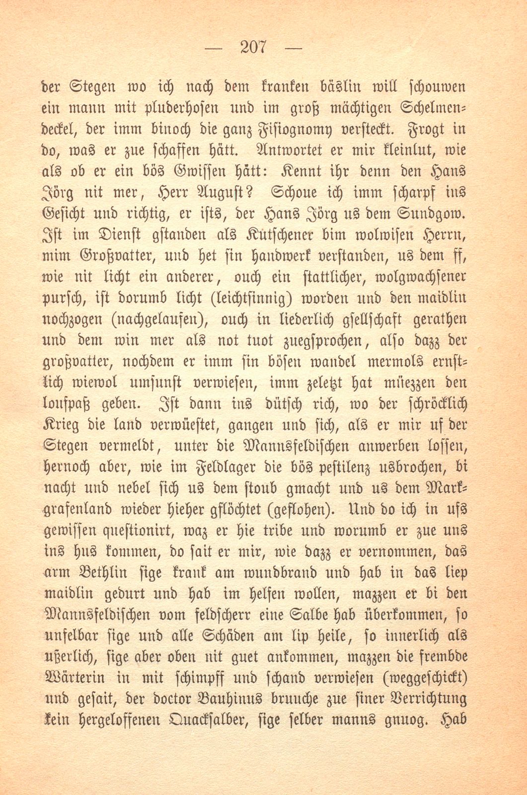 Aus einer Basler Familienchronik des Jahres 1622. (Gütigst mitgeteilt von J. M.) [Als Fälschung bezeichnet.] – Seite 9