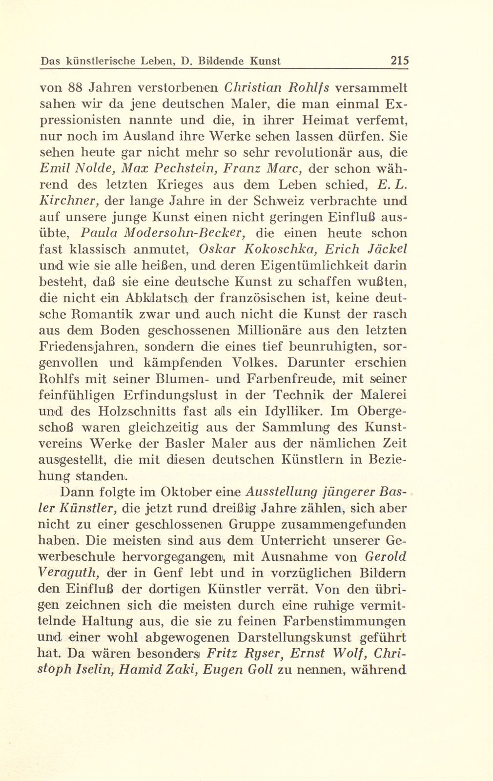 Das künstlerische Leben in Basel vom 1. Oktober 1943 bis 30. September 1944 – Seite 6