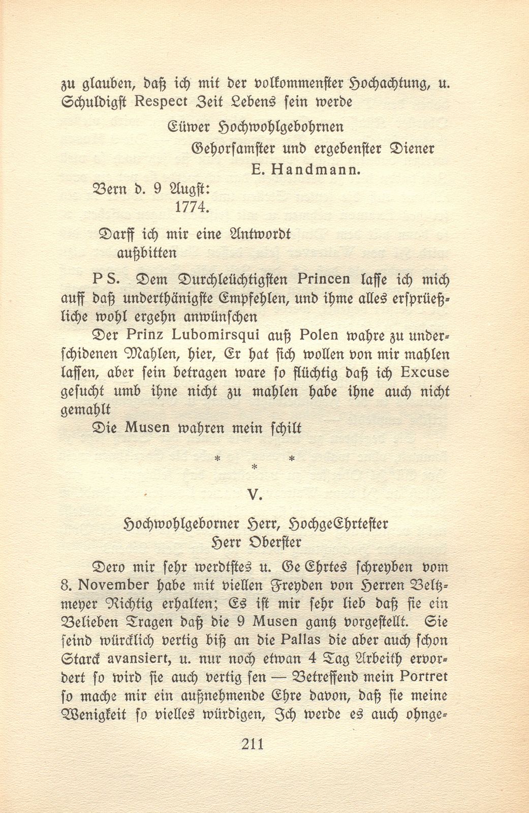 C.F. von Staal und Emanuel Handmann. (Nebst acht Briefen des Künstlers.) – Seite 17