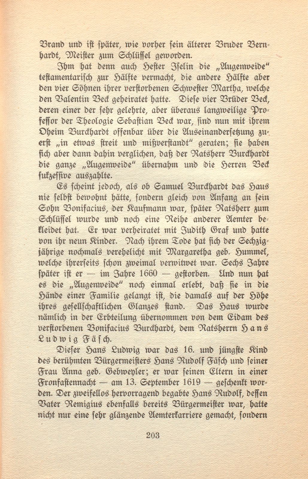 Aus der Geschichte eines alten Basler Hauses [Haus zur ‹Augenweide›] – Seite 30