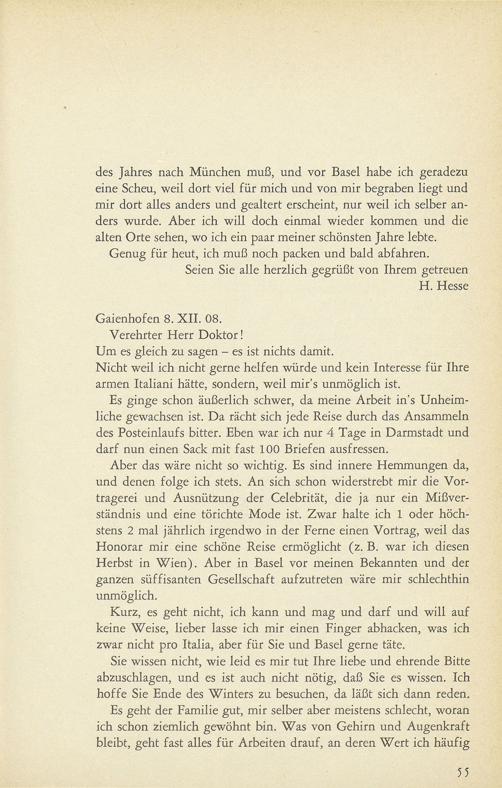 Ausgewählte Briefe an Staatsarchivar Dr. Rudolf Wackernagel oder dessen Gattin (1882-1926) – Seite 17