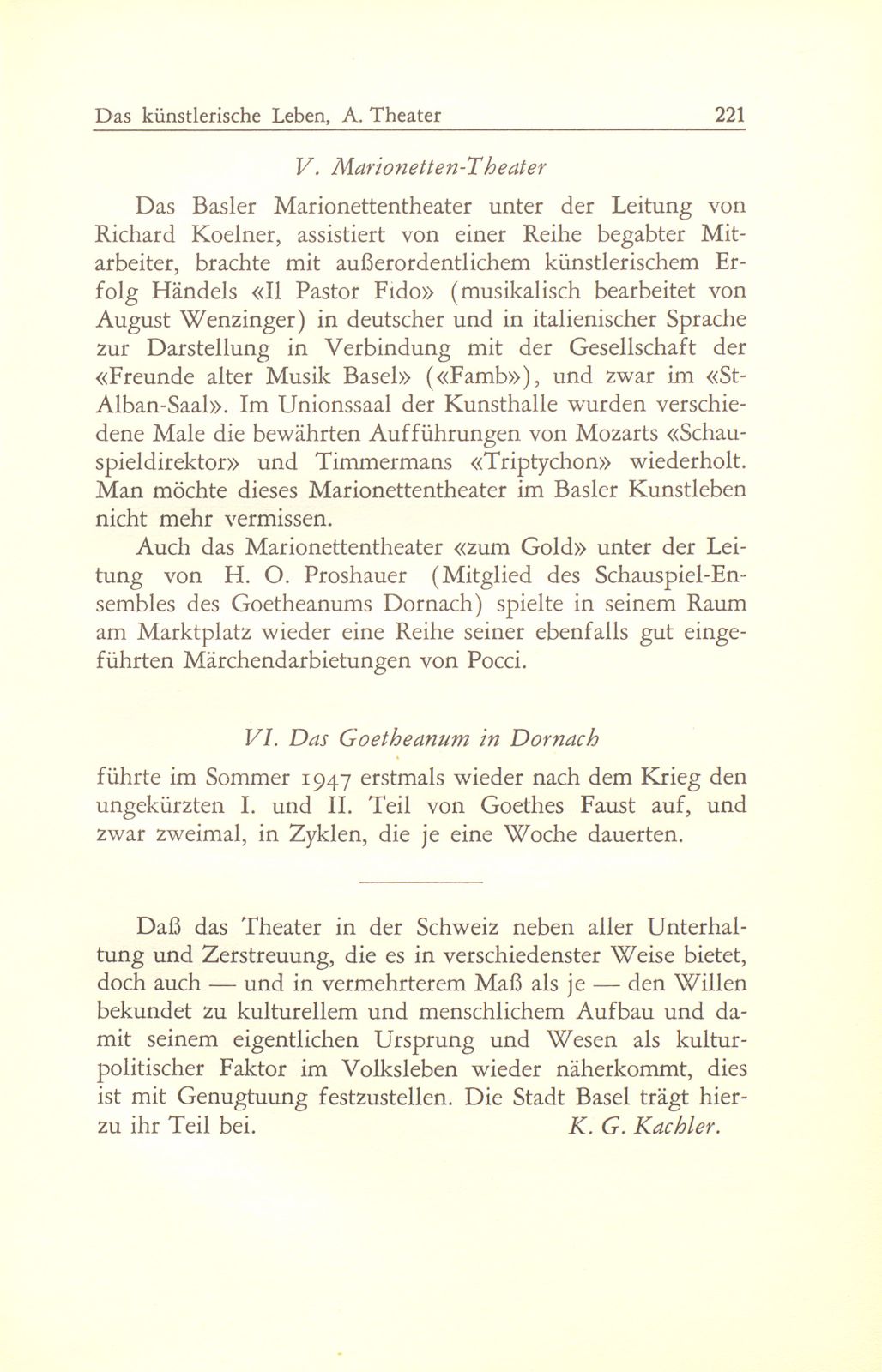 Das künstlerische Leben in Basel vom 1. Oktober 1946 bis 30. September 1947 – Seite 6