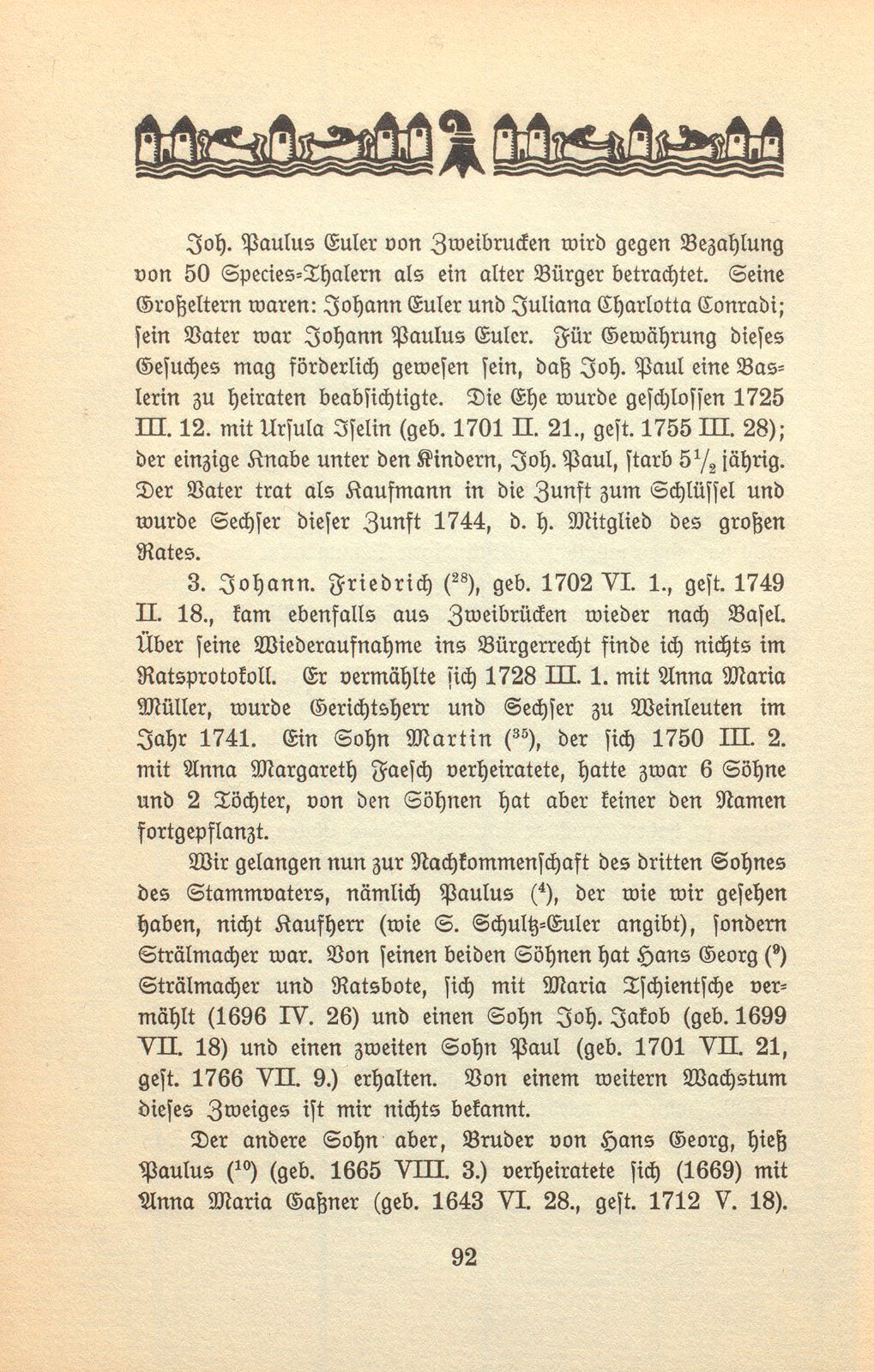 Zur Genealogie der Familie Euler in Basel – Seite 28