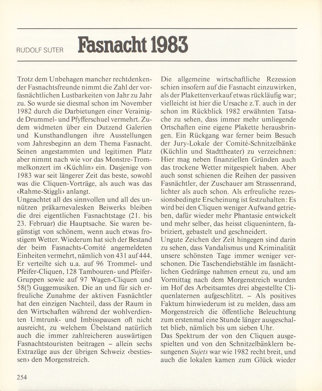 Fasnacht 1983 – Seite 1