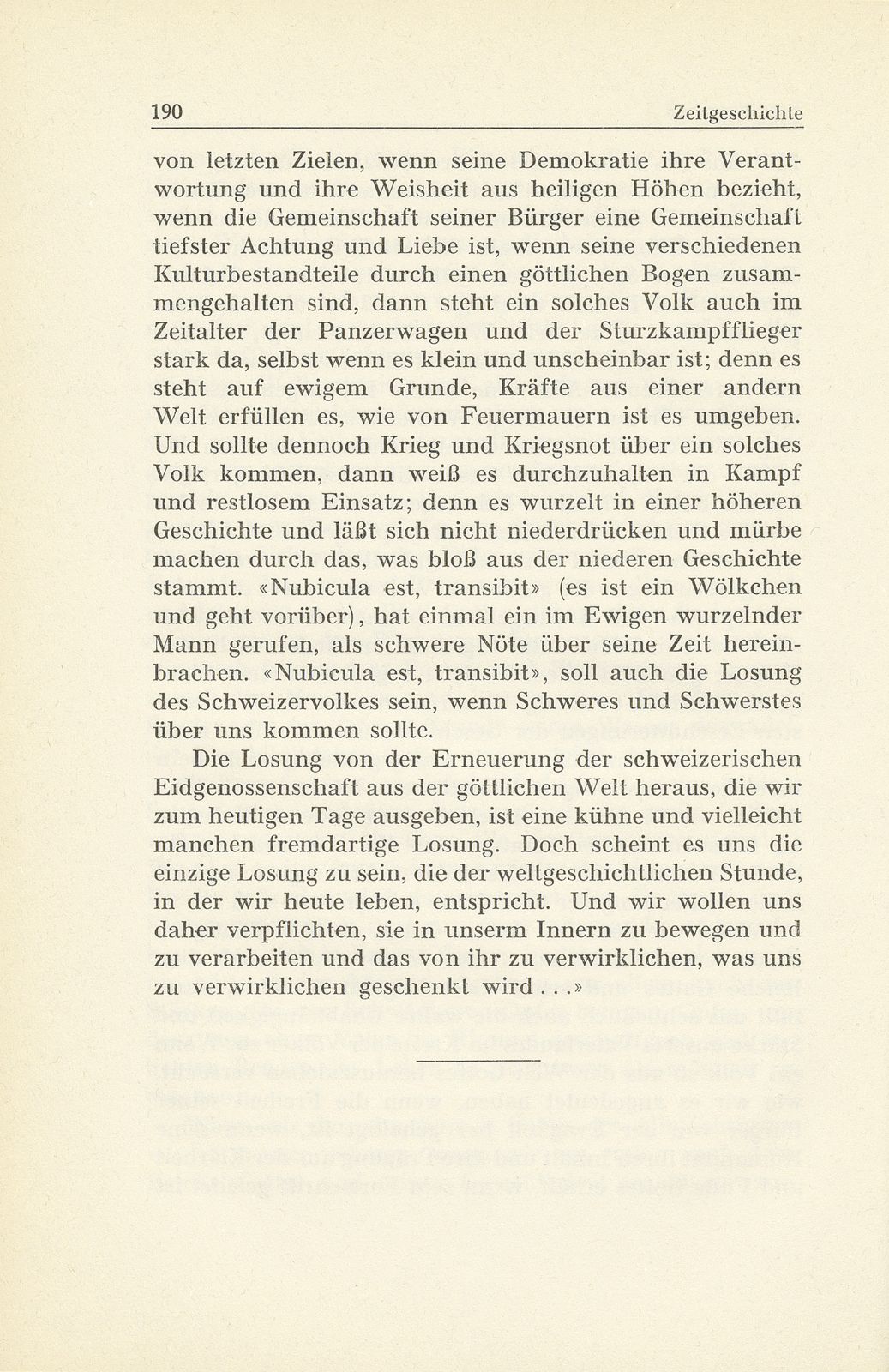 Zur Zeitgeschichte. 2. Aus der Festrede zum 1. August 1940 von Prof. Dr. Ernst Staehelin – Seite 7