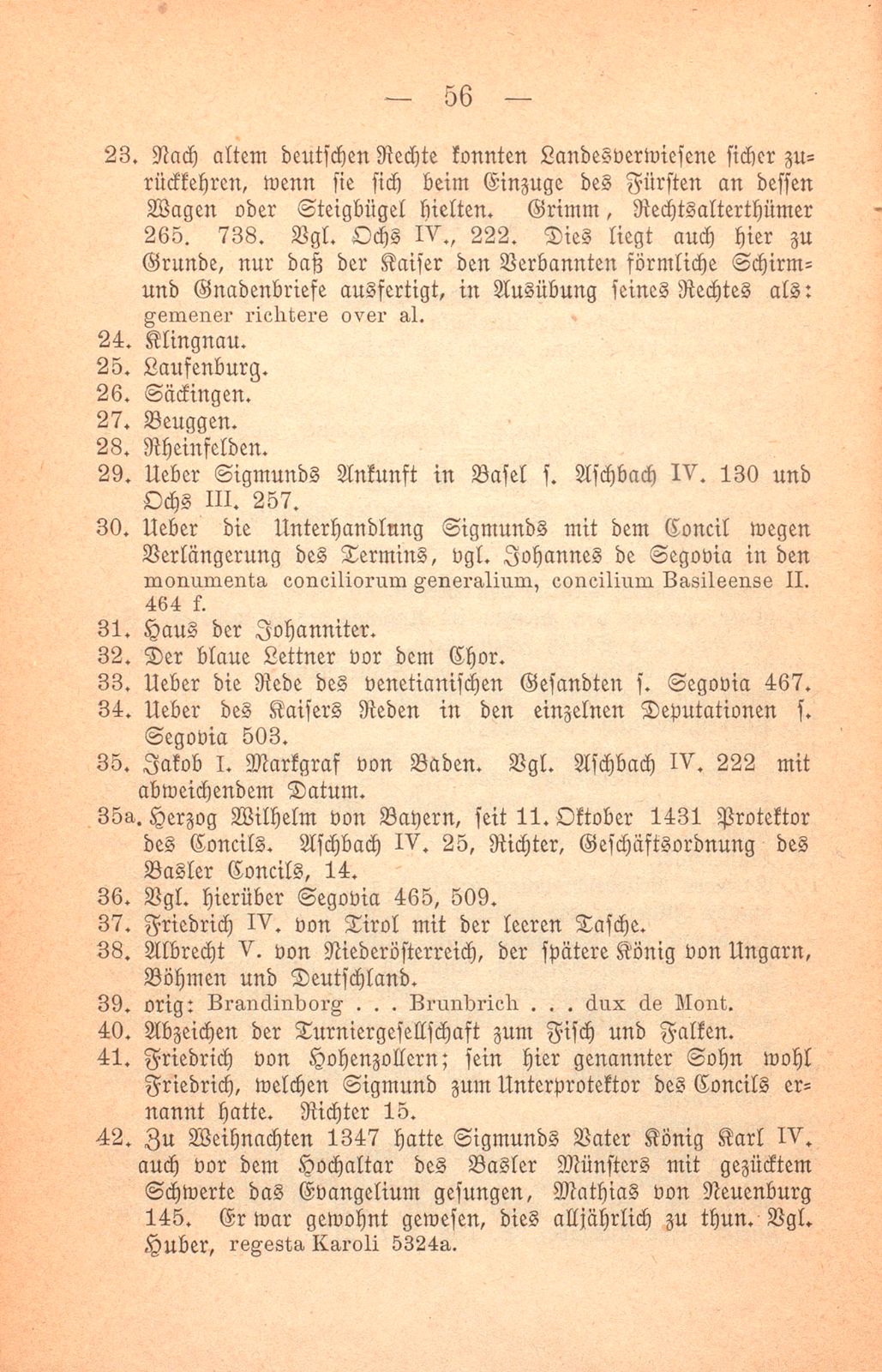 Andrea Gattaro von Padua, Tagebuch der Venetianischen Gesandten beim Concil zu Basel. (1433-1435.) – Seite 56