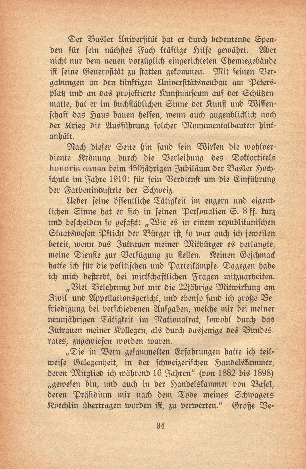 Johann Rudolf Geigy-Merian. 4. März 1830 bis 17. Februar 1917 – Seite 34