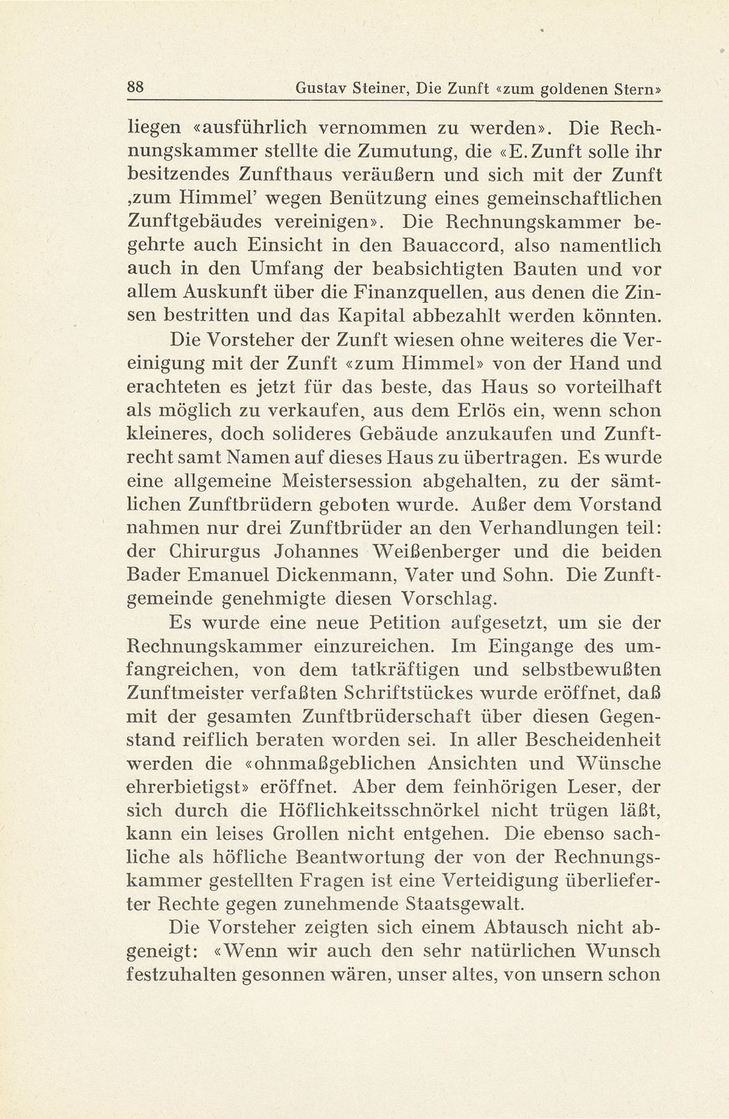 Die Zunft ‹zum goldenen Stern› im 19. Jahrhundert – Seite 20