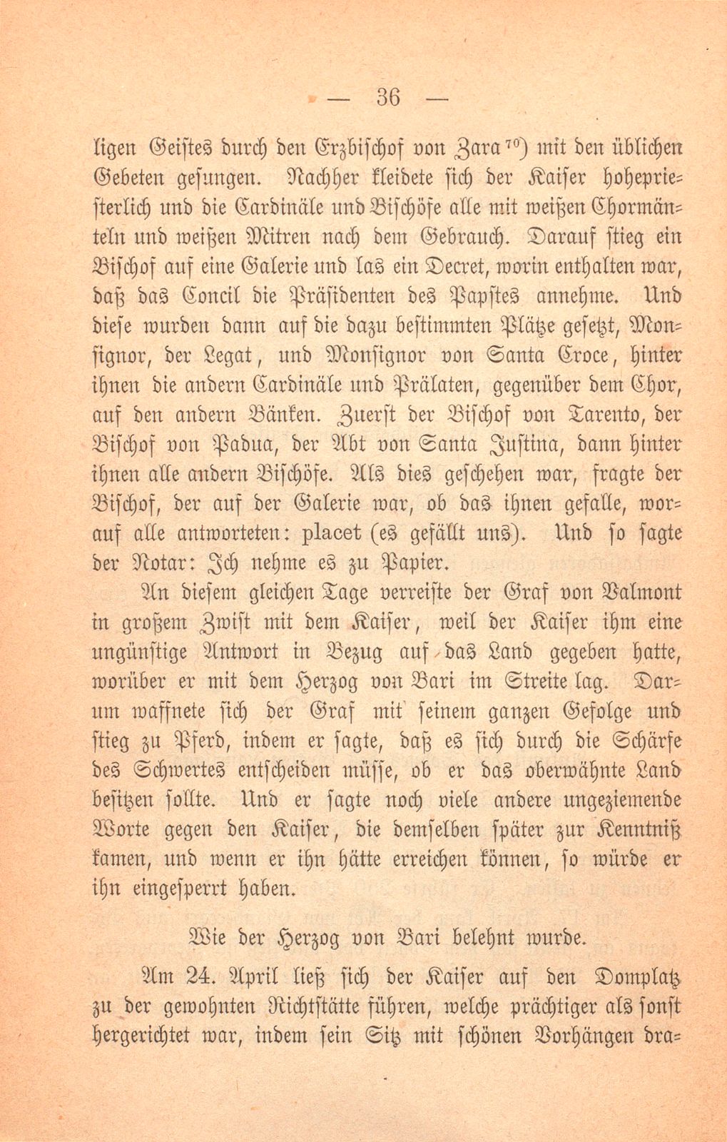 Andrea Gattaro von Padua, Tagebuch der Venetianischen Gesandten beim Concil zu Basel. (1433-1435.) – Seite 36