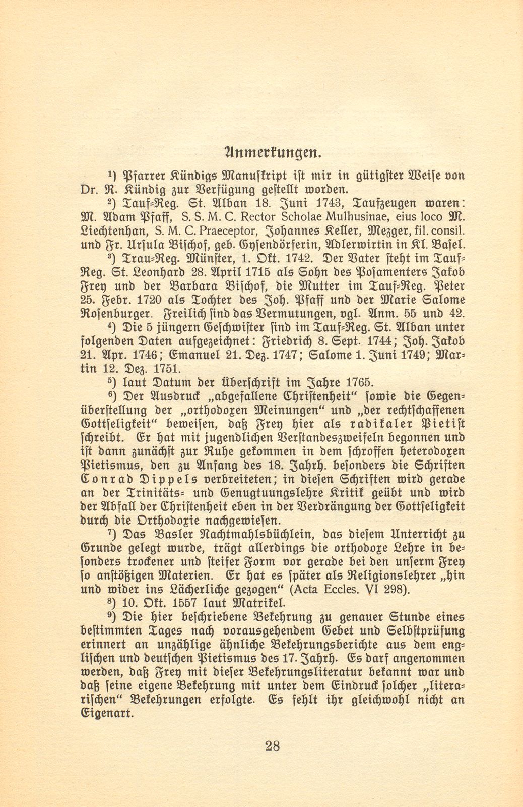 Aus den Papieren eines Pietisten und Aufklärers. [Joh. Frey] – Seite 28