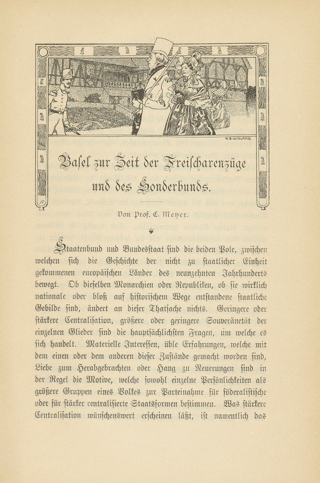 Basel zur Zeit der Freischarenzüge und des Sonderbunds – Seite 1